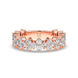 Anillo de Diamantes Naturales Redondos Brillantes de Lujo, Oro de 14K, 10K, 18K, Anillo de Compromiso, Aniversario, Joyería Fina, Regalo para Mujeres y Niñas - Product Image 4