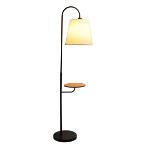 Lampada da Terra in Legno Seoul Black con Interruttore Rotante e Base in Metallo, Design Premium per Arredamento Casa - Product Image 2