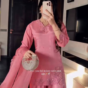 Lunching New Designer Party Wear <b>Top</b> And Farsi Salvar. With Fancy Duppata With Embroidery Work - Product Image 1