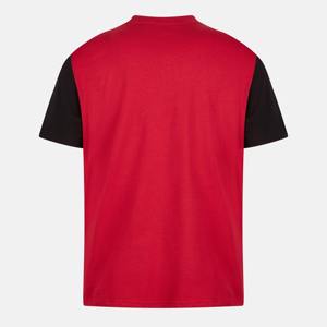 T-shirt à col rond pour homme, rouge, noir, blanc, géométrique, colorblock, manches courtes, haut décontracté, logo personnalisé, OEM, ODM, vêtements en gros - Product Image 4