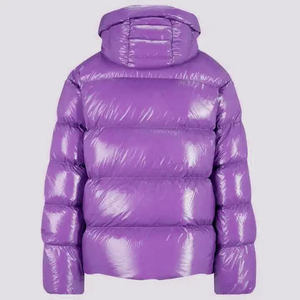 Veste matelassée en tissu PU écologique pour homme, couleur beige, garnissage en coton, bordure en fourrure, coupe-vent, vêtement décontracté d'hiver, coupe régulière, fermeture éclair - Product Image 4