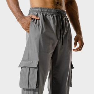 Custom Made Vintage <b>Cargo</b> <b>Pants</b> with Midweight Fabric Joggers Anti-Pilling <b>Elastic</b> <b>Waist</b> for Gym Workout - Product Image 4