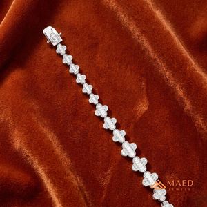 925 Sterling <b>Silver</b> Moissanite Bracelet Fashion Jewelry Pave Link Bracelet <b>for</b> Women <b>Men</b> Elegant Gift Fine Jewelry New York City - Product Image 2