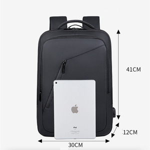 Minimalist Nylon <b>Backpack</b> with Laptop Compartment Waterproof Zipper Closure Unisex Daily Use Soft Handle 20-37L Capacity - Product Image 6