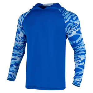 เสื้อเชิ้ตตกปลาแขนยาวมีฮู้ดสีเขียวนีออนสำหรับผู้ชาย ผ้าซับเหงื่อ แห้งเร็ว ป้องกันรังสียูวี เหมาะสำหรับกิจกรรมกลางแจ้ง - Product Image 6