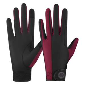 Double layered synthetic Riding Horse Riding <b>Glove</b> <b>Touchscreen</b> Friendly Fingers Breathable Junior & Adult Sizes Quick Dry Fabric - Product Image 2