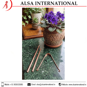 Eco Friendly Copper <b>Straw</b> and Tongue Cleaner Set Pure Copper <b>Reusable</b> <b>Straw</b> with Durable Ayurvedic Oral Hygiene Tool - Product Image 6