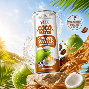 Bebida de Café Latte con Agua de Coco VINUT, Lata Delgada de 320 ml, Fabricante de Marca Privada OEM/ODM, Muestra Gratuita - Product Image 2