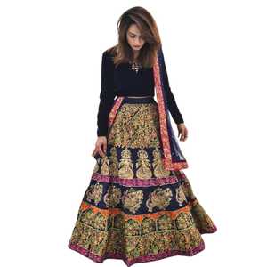 Ensemble de mariée de luxe brodé, style Lehenga Mehndi, pour mariage pakistanais, tenue traditionnelle indienne et pakistanaise - Product Image 1