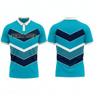 เสื้อโปโลผู้ชายสไตล์สปอร์ต โลโก้สั่งทำได้ แขนสั้น ดีไซน์ลายเรขาคณิตแบบ Color Block แห้งเร็ว ผลิตจากผ้าถักโพลีเอสเตอร์ 100% - Product Image 1