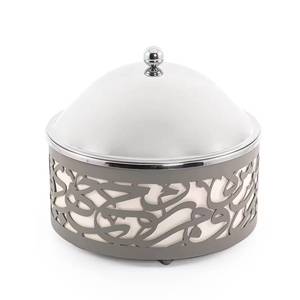 Calentador de Alimentos Metálico de Lujo con Tapa Abatible, Aislado, Duradero, Impermeable, Ecológico y Elegante, para Servir Buffet - Product Image 5