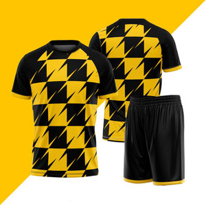 Conjunto de Camiseta de Fútbol Retro Personalizada con Estampado Frontal, 100% Poliéster, Uniforme de Fútbol de Secado Rápido, Manga Corta, para Equipo - Product Image 3