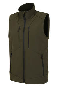 Chaleco Soft Shell para hombre, ligero y resistente al viento, longitud regular, cuello alto, cremallera frontal, chaleco Soft Shell transpirable y moderno - Product Image 5