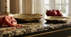 Assiettes décoratives de Noël en aluminium multi-pièces, faites à la main, style moderne, pour gâteaux et pâtisseries, bols de luxe - Product Image 4