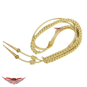 สายสะพายปักลายสีแดงสำหรับชุดคอสเพลย์ อุปกรณ์เสริมการแสดง สายสะพายปักลายสีแดงปลายโลหะสีทอง - Product Image 6