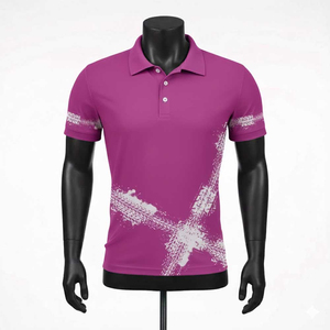 Chemises de golf pour hommes de qualité supérieure, personnalisées, 100% coton, manches courtes, respirantes, séchage rapide, écologiques, sport, décontractées, imprimées - Product Image 1