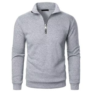 Suéter Premium para Hombre con Cierre de Cremallera de un Cuarto - Sudadera Casual de Corte Ajustado con Media Cremallera para Otoño e Invierno - Product Image 4