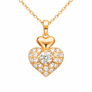 Collar con Colgante de Moissanita en Forma de Corazón, Plata de Ley 925, Joyería Fina, Regalo para Mujer - Product Image 1