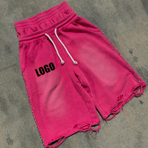Designer <b>Men</b>’s Cotton <b>Studded</b> Shorts Luxury Streetwear Premium Summer Collection - Product Image 4