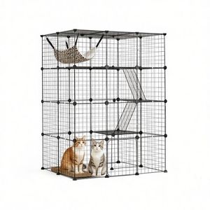 Large Outdoor Metal Cat <b>Cage</b> Custom Animal Pattern Pet House for Breeding Dogs <b>Rabbits</b> Wood Material Indoor Usage Box Packing - Product Image 3