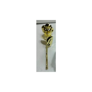 Rosa real bañada en oro de 24k, hecha a mano, con tallo largo, flor preservada para siempre, con soporte y caja de regalo, regalos de aniversario de bodas - Product Image 1