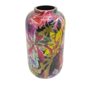 Jarrón de Flores Decorativo de Hierro Metálico, Color Marrón Oscuro, Maceta para Decoración de Jardín, Hecho a Mano al por Mayor - Product Image 3