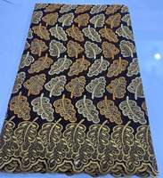 Tissu en dentelle africaine de luxe personnalisé 100 % soie et polyester respirant et écologique pour robes de mariée nigérianes (Royaume-Uni)