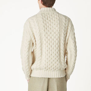 Pull en maille col roulé minimaliste pour femme, en acrylique épais, couleur unie, manches longues, longueur standard, anti-boulochage - Product Image 4