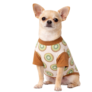 เสื้อกันแดดสำหรับสุนัข ลายกีวี น้ำหนักเบา ป้องกันรังสียูวี เสื้อยืดสำหรับสัตว์เลี้ยงฤดูร้อน เนื้อผ้านุ่ม ยืดหยุ่น ระบายอากาศได้ดี ชุดสำหรับสุนัข - Product Image 1