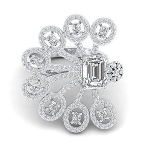 Bagues de fiançailles REYES, nouveau design, or massif 14 carats, diamants HPHT CVD cultivés en laboratoire, prix de gros, bijoux fins, cadeau pour elle - Product Image 5