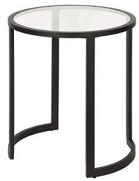 Modern <b>Round</b> Metal Coffee <b>Table</b> With Geometric Pattern Contemporary Living Room Furniture Decorative <b>Side</b> <b>Table</b> - Product Image 2