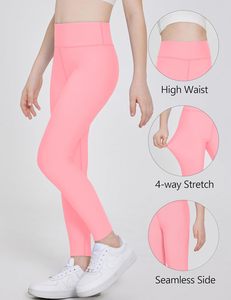 Leggings pour enfants en polyester tricoté lavé, tendance couleur douce, longueur intégrale, élastiques, respirants, imperméables, séchage rapide, confortables - Product Image 5