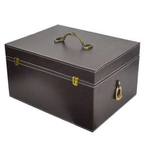 Multipurpose Use Gift Packaging Box Handmade 100% Genuine Leather Box Antique Horse Bit Handle Hot Sell Storage Boxes & <b>Bins</b> - Product Image 2