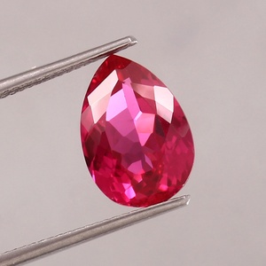 Rubis de Birmanie rouge rosé, taille poire, pierre précieuse naturelle certifiée, haute clarté, qualité bijoux de luxe - Product Image 4