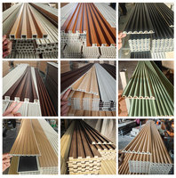 Panneau mural en bois pour décoration intérieure, panneau mural WPC imperméable, installation rapide, panneau mural de fond pour grille TV