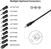 Alimentation universelle AC-DC 30W, adaptateur multi-tension 3V-12V 2A avec port USB 5V 2A et 10 prises DC pour appareils électroniques domestiques