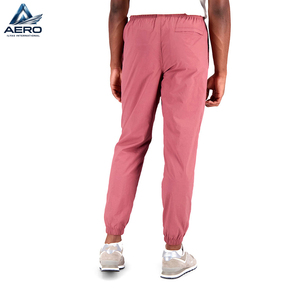 Pantalon de survêtement rose en coton pour homme, taille élastique, poches latérales, décontracté, pour l'automne, respirant, tricoté, pour le sport - Product Image 2
