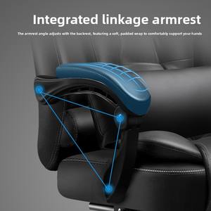 <span class=keywords><strong>Massage</strong></span> Weicher Ergonomischer Möbel Executive Liegesessel Chefstuhl Luxus Schwarzer PU-Leder Bürostuhl mit Fußstütze - Product Image 5