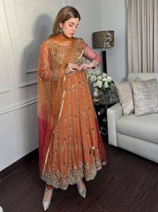 Islamic Women's Casual Chiffon Two-Piece Suit Pakistani Salwar Kameez Boutique Modest Dress Style Eco-Friendly Four Season 73800 - Product Image 3