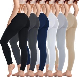 Mid Waist Knitted Seamless <b>Leggings</b> Women Full Length Solid Color Stretch Breathable Eco-Friendly Tummy <b>Control</b> Push - Product Image 3