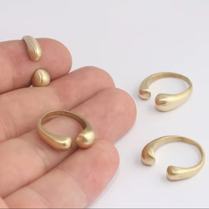 Raw Brass <b>Ring</b> Brass Band <b>Ring</b> Adjustable <b>Ring</b> <b>Blank</b> <b>Ring</b> Base Hoop Loop Connector Findings MS Handicraft Ms-wc-001 Durable - Product Image 1