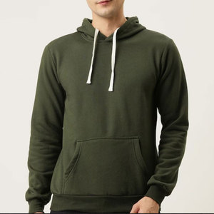 Sudadera con Capucha Verde Oliva para Hombre, Corte Regular, Algodón French Terry, Estilo Casual para Otoño, Diseño con Bolsillos - Product Image 1