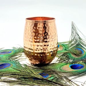 Copper <b>glasses</b> traditional <b>water</b> cup ayurvedic drinkware eco reusable durable for classic home kitchen hydration use - Product Image 4