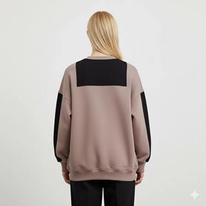 Sudadera de cuello redondo para mujer de alta calidad, sudadera tipo jersey para mujer, sudadera con capucha corta de cuello redondo - Product Image 2