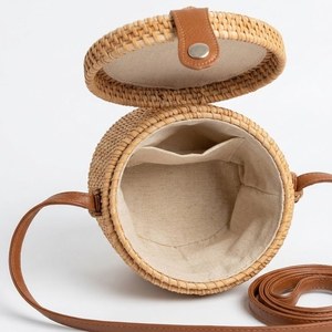 Sac à main en rotin de style bohème pour femmes, sac de plage tissé à la main pas cher pour la mode estivale et un style décontracté - Product Image 2