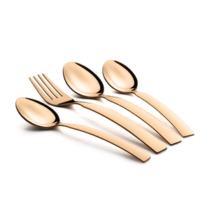 Juego de Cuchara y Tenedor de Acero Inoxidable Dorado de Lujo con Caja de Regalo Premium, Elegante Juego de Cubiertos para el Hogar, Hotel, Restaurante - Product Image 2