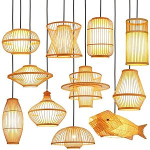 Handmade Bamboo Pendant Lamp Shade Modern Industrial Asian Style Woven Eco-Friendly Natural Design Indoor <b>Ceiling</b> <b>Light</b> <b>Cover</b> - Product Image 2