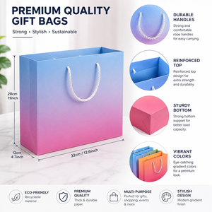 Vibe Ready Luxury Paperboard Shopping <b>Bags</b> with Handles Eco-Friendly & Reusable Customizable for Gift Wrapping and Candle <b>Bags</b> - Product Image 2