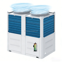 Pompe à chaleur air-eau commerciale Midea 65kW 110kW 140kW à onduleur DC R32, refroidisseur d'eau avec compresseur scroll EVI, classe énergétique A+++.