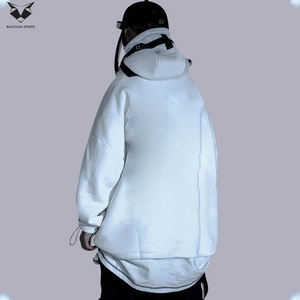 เสื้อฮู้ดดี้เทคแวร์สีขาวคุณภาพสูงสำหรับผู้ใหญ่ ดีไซน์โดดเด่น ผลิตตามสั่งได้  ราคาขายส่ง ผู้ผลิตดีมีคุณภาพ สินค้ามาใหม่ - Product Image 3